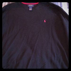 Black Long Sleeve Polo Thermal